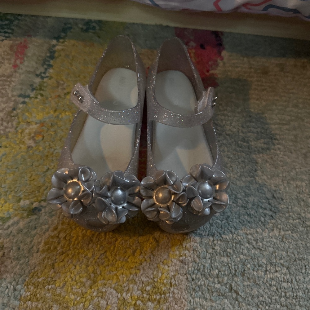 Silver mini Melissa shoes